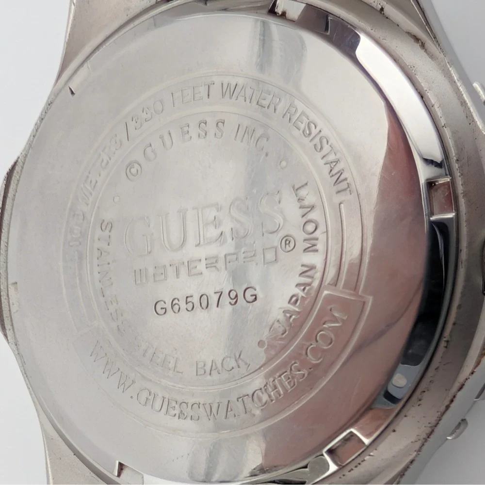 Guess Waterpro 100M Blue-Lilac Dial Stainless Steel Date Men's Watch G65079G